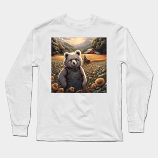 Teddy as a Farmer Long Sleeve T-Shirt